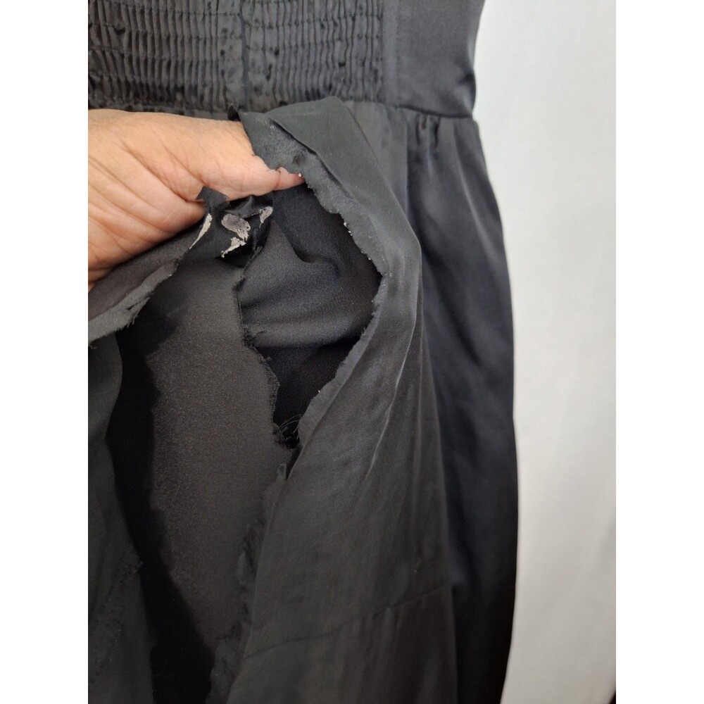 Show Me Your MuMu Nina Maxi Dress Sz Small Black Satin Elegant Wedding Formal - Picture 10 of 16